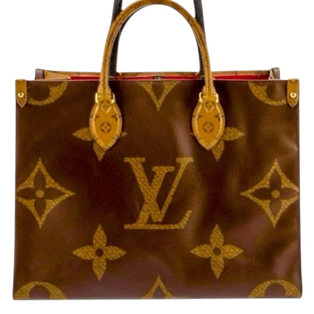 Louis Vuitton Tote Reverse Monogram Large Print Brown On the go authenticated - Picture 2 of 16